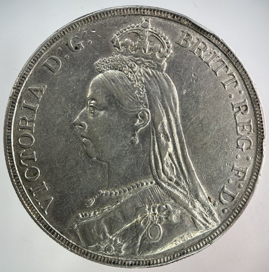 1891 Victoria One Crown Silver Coin | Fine Collectable Grade