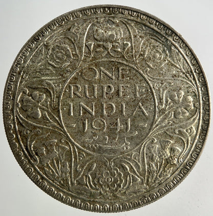 1941 India One Rupee Silver Coin | Fine Collectable Grade