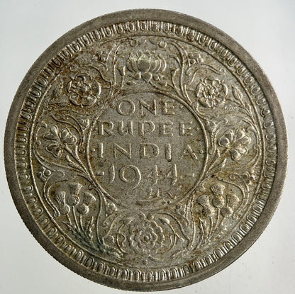 1944 India One Rupee Silver Coin | Fine Collectable Grade