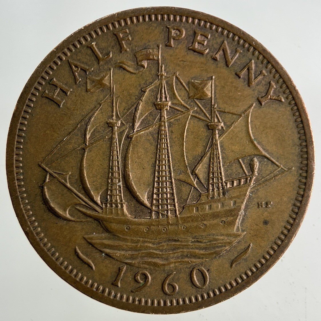 1960 Elizabeth II 2nd Half-Penny Coin | Fine Collectable Grade