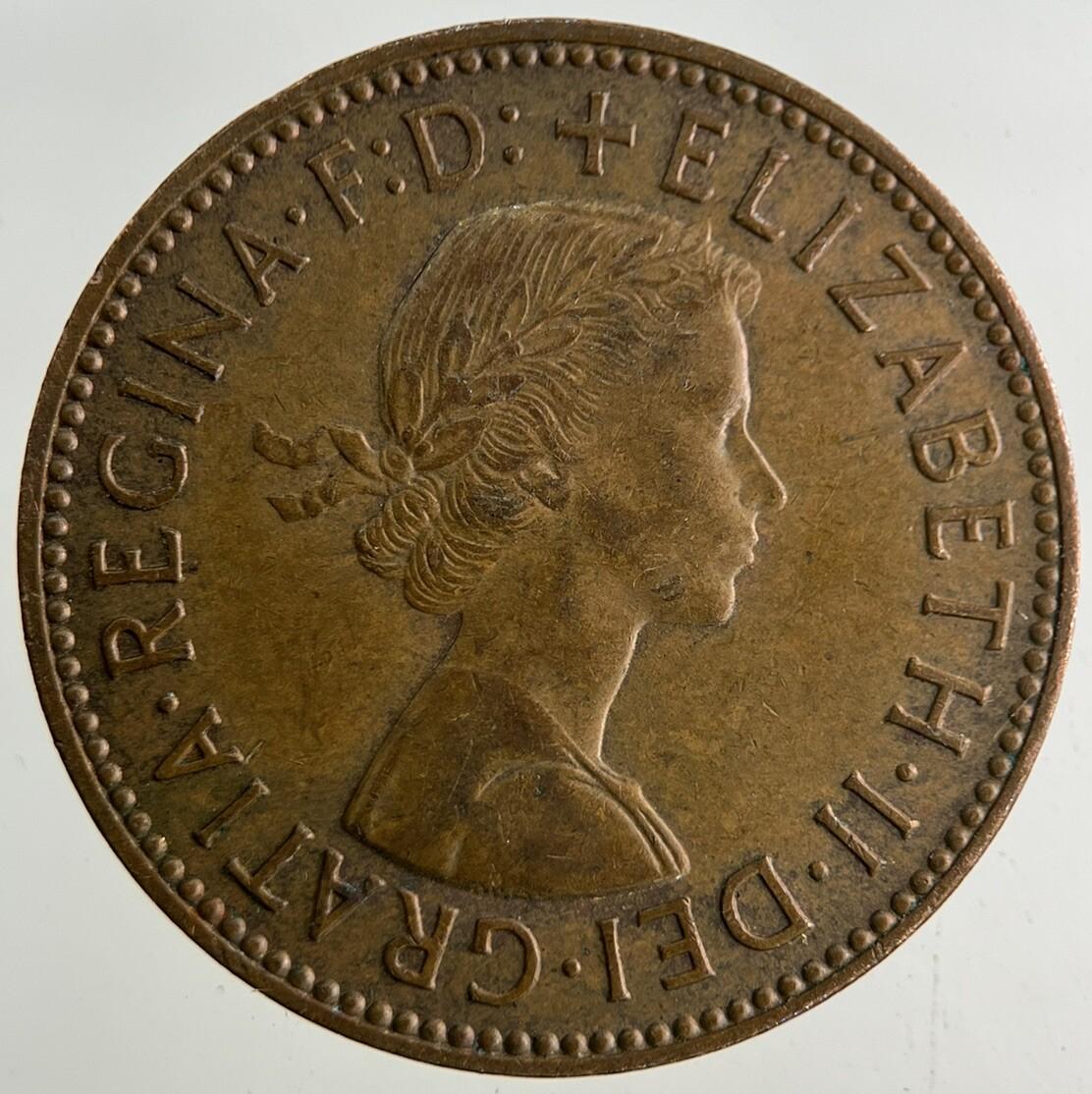 1960 Elizabeth II 2nd Half-Penny Coin | Fine Collectable Grade