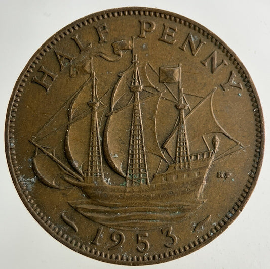 1953 Elizabeth II 2nd Half-Penny Coin | Fine Collectable Grade