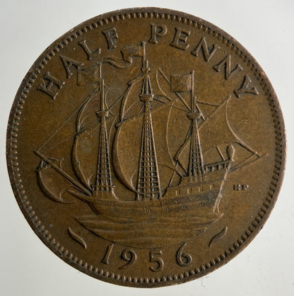 1956 Elizabeth II 2nd Half-Penny Coin | Fine Collectable Grade