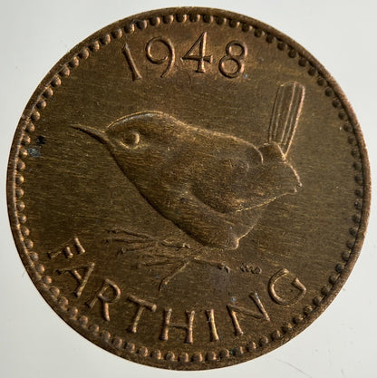 1948 George VI Wren Farthing Coin | Fine Collectable Grade