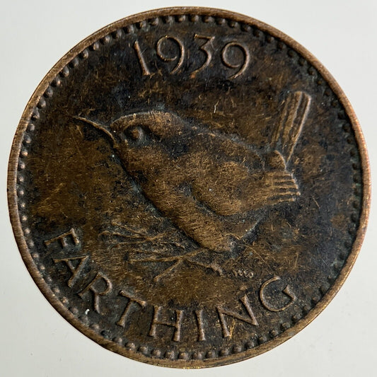 1939 George VI Wren Farthing Coin | Fine Collectable Grade