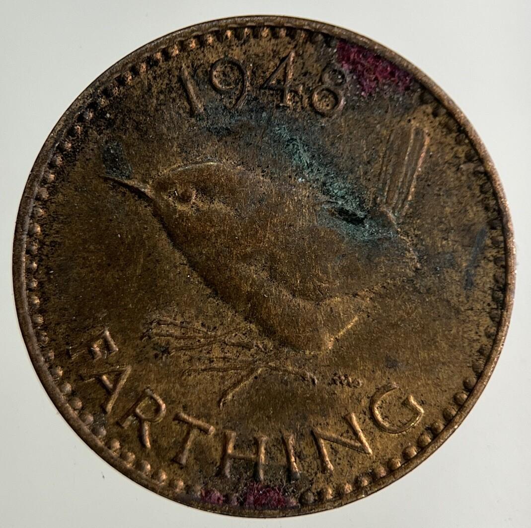 1948 George VI Wren Farthing Coin | Fine Collectable Grade