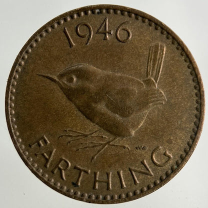 1946 George VI Wren Farthing Coin | Fine Collectable Grade