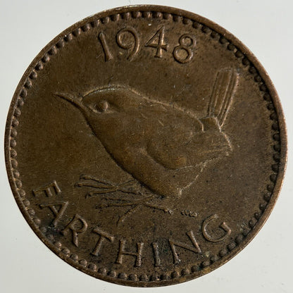 1948 George VI Wren Farthing Coin | Fine Collectable Grade