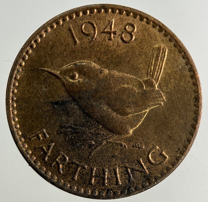 1948 George VI Wren Farthing Coin | Fine Collectable Grade