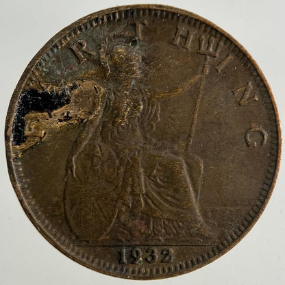 1932 George V Farthing Coin | Collectable Grade