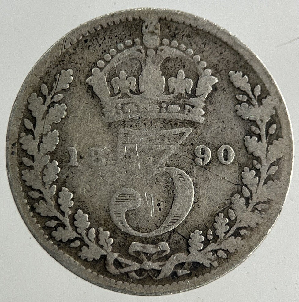 1890 Victoria Threepence Silver Coin | Collectable Grade