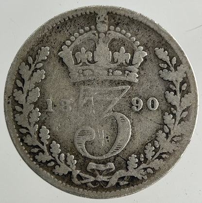 1890 Victoria Threepence Silver Coin | Collectable Grade