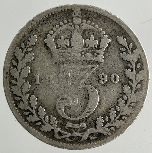 1890 Victoria Threepence Silver Coin | Collectable Grade