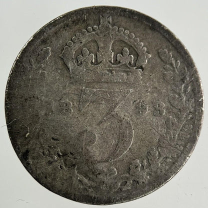 1898 Victoria Threepence Silver Coin | Collectable Grade