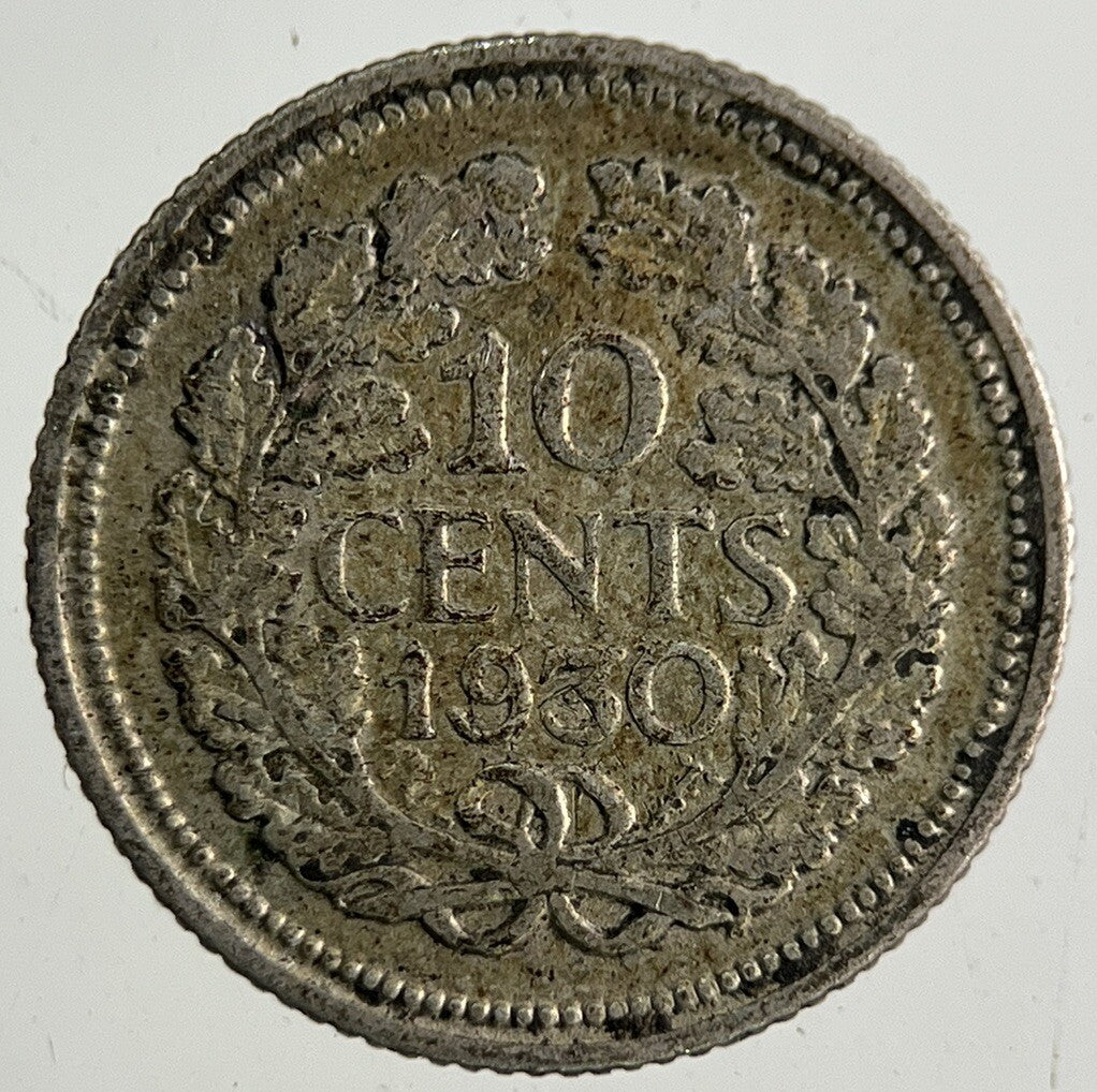 1930 Netherlands 10 Cents Silver Coin | Collectable Grade