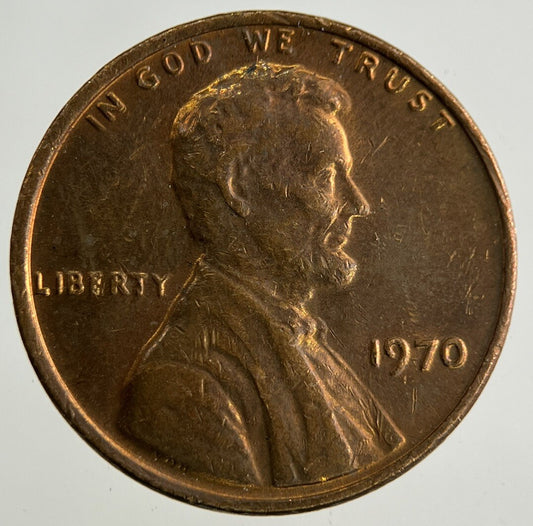1970 US USA Lincoln One Cent Coin | Fine Collectable Grade