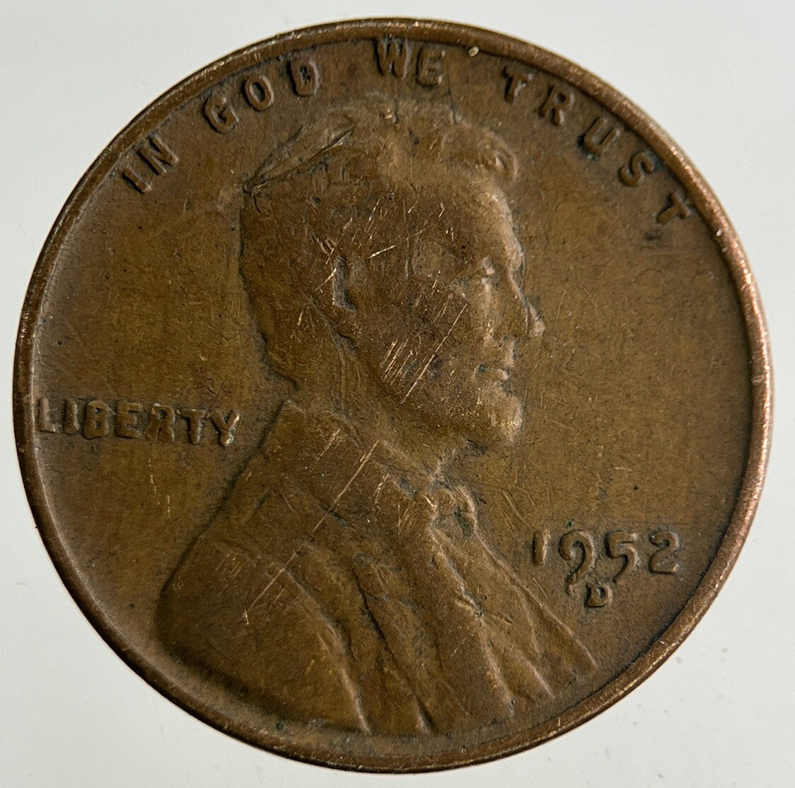 1952-D US USA Lincoln One Cent Coin | Fine Collectable Grade