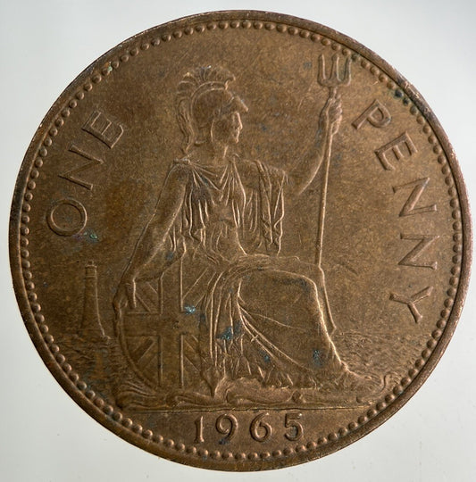 1965 Elizabeth II 2nd One Penny Coin | Fine Collectable Grade