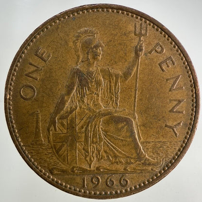 1966 Elizabeth II 2nd One Penny Coin | Fine Collectable Grade