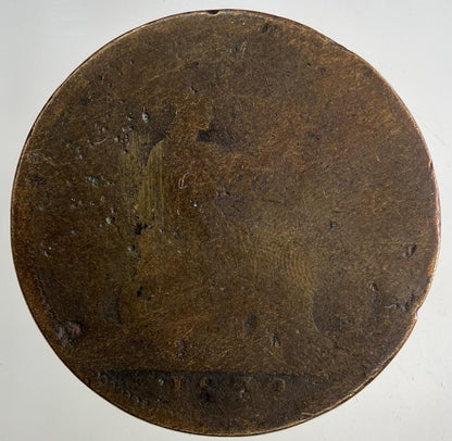 1872 Victoria One Penny Coin | Worn Grade