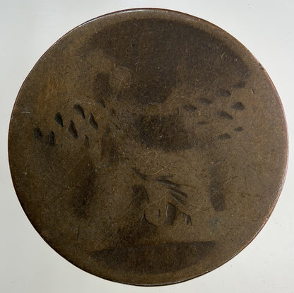 1873 Victoria One Penny Coin | Worn Grade