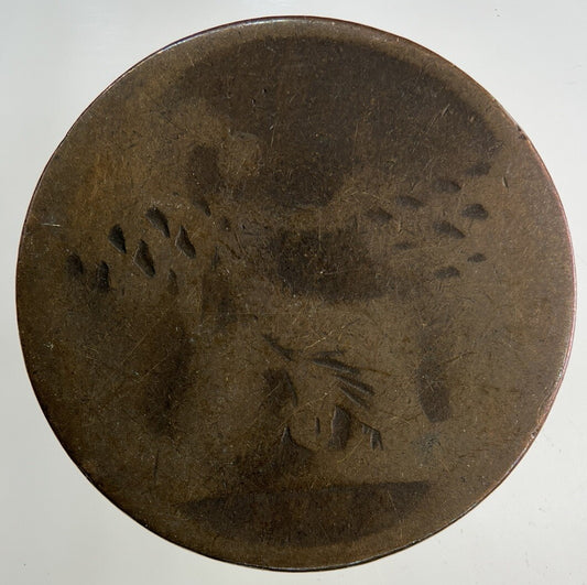 1873 Victoria One Penny Coin | Worn Grade