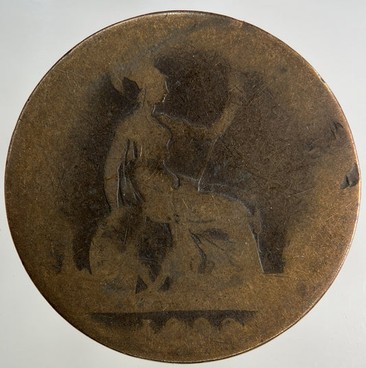 British Victoria One Penny Coin | Worn Grade