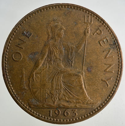 1963 Elizabeth II 2nd One Penny Coin | Fine Collectable Grade