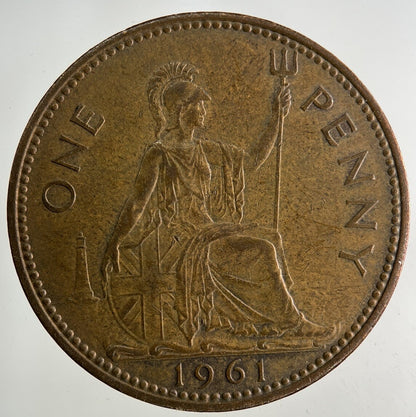 1961 Elizabeth II 2nd One Penny Coin | Fine Collectable Grade