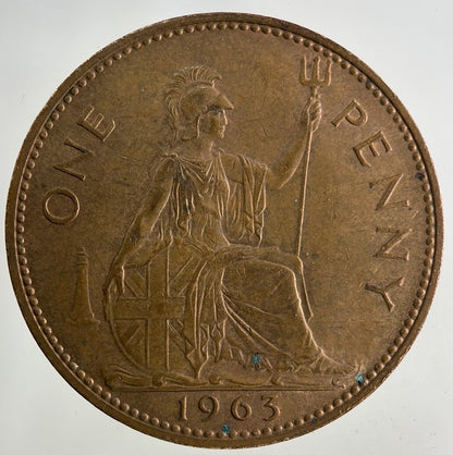 1963 Elizabeth II 2nd One Penny Coin | Fine Collectable Grade