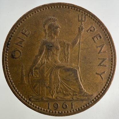 1961 Elizabeth II 2nd One Penny Coin | Fine Collectable Grade