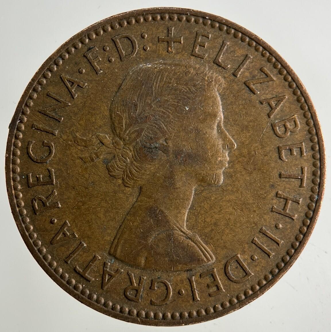 1959 Elizabeth II 2nd Half-Penny Coin | Fine Collectable Grade