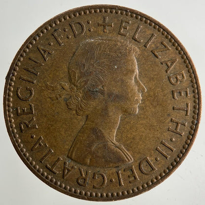 1959 Elizabeth II 2nd Half-Penny Coin | Fine Collectable Grade