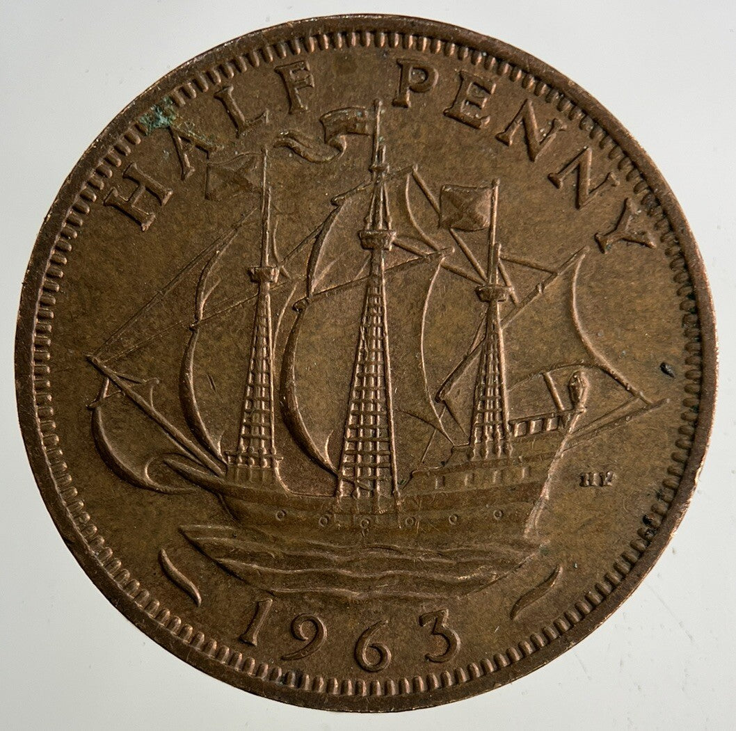 1963 Elizabeth II 2nd Half-Penny Coin | Fine Collectable Grade