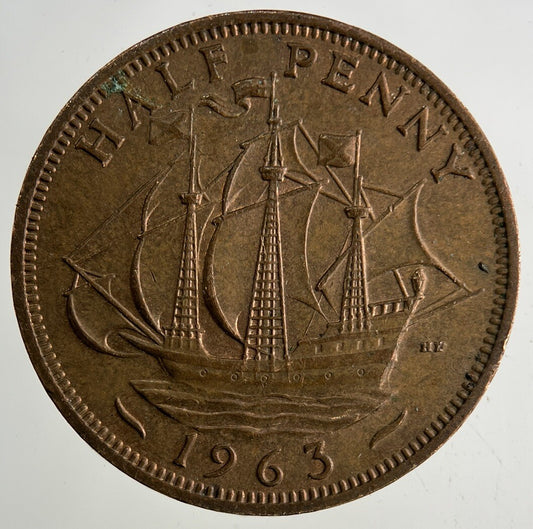 1963 Elizabeth II 2nd Half-Penny Coin | Fine Collectable Grade