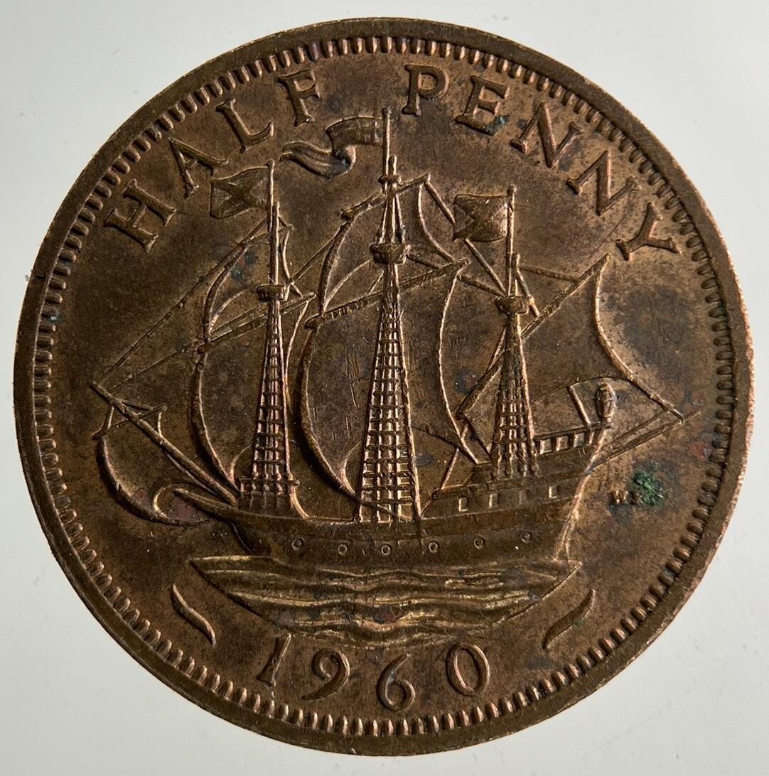 1960 Elizabeth II 2nd Half-Penny Coin | Fine Collectable Grade