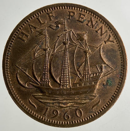 1960 Elizabeth II 2nd Half-Penny Coin | Fine Collectable Grade