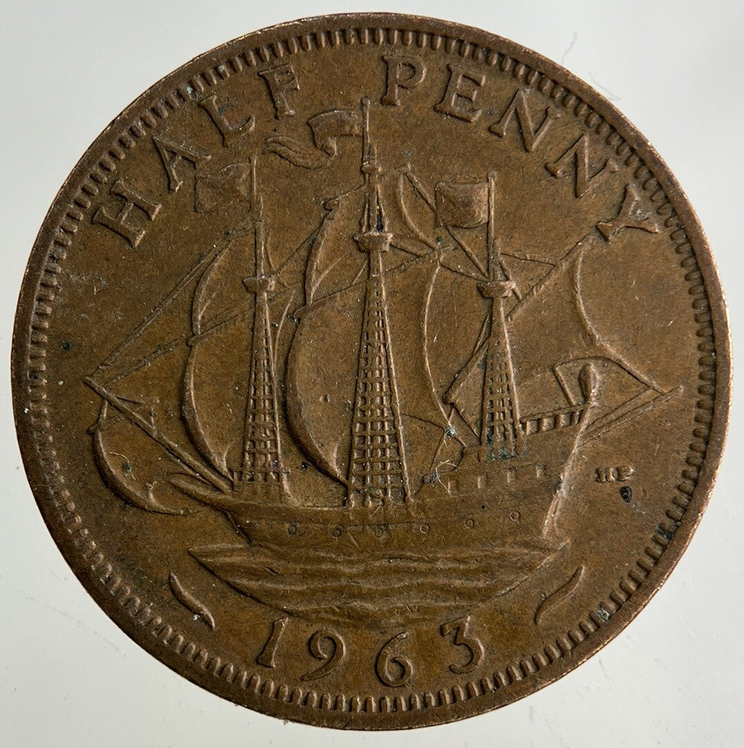 1963 Elizabeth II 2nd Half-Penny Coin | Fine Collectable Grade