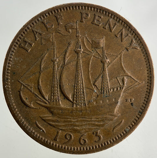 1963 Elizabeth II 2nd Half-Penny Coin | Fine Collectable Grade