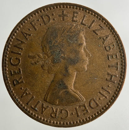 1959 Elizabeth II 2nd Half-Penny Coin | Fine Collectable Grade