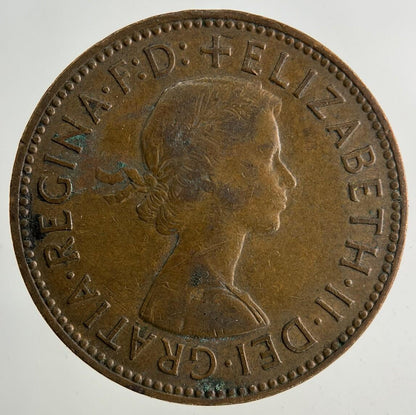 1959 Elizabeth II 2nd Half-Penny Coin | Fine Collectable Grade