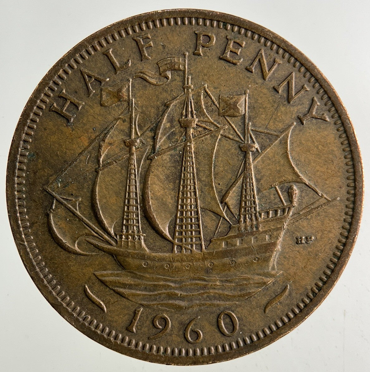 1960 Elizabeth II 2nd Half-Penny Coin | Fine Collectable Grade