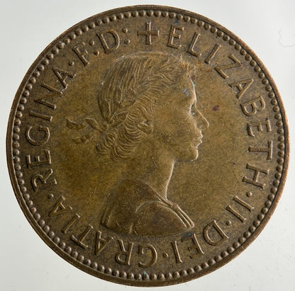 1960 Elizabeth II 2nd Half-Penny Coin | Fine Collectable Grade