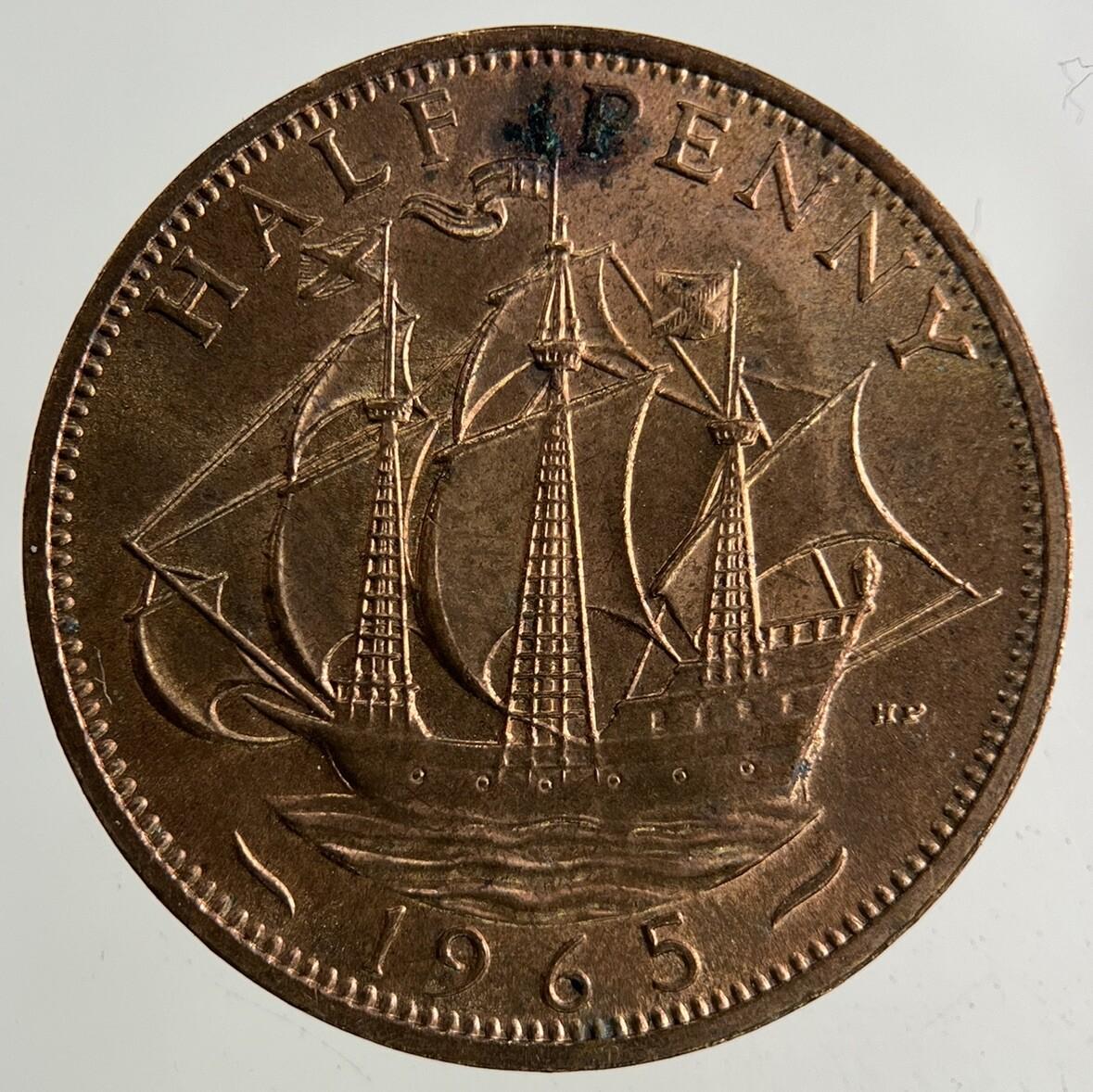 1965 Elizabeth II 2nd Half-Penny Coin | Fine Collectable Grade