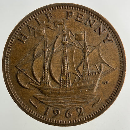 1962 Elizabeth II 2nd Half-Penny Coin | Fine Collectable Grade