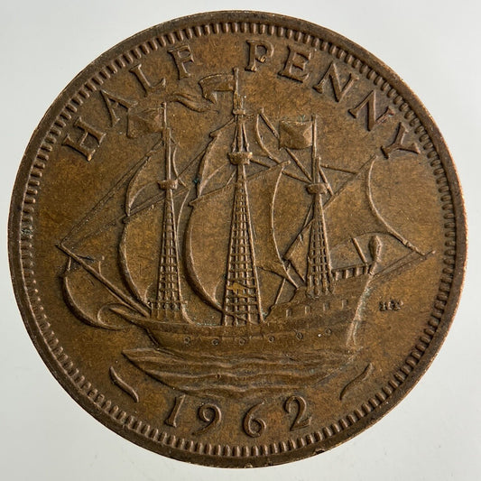 1962 Elizabeth II 2nd Half-Penny Coin | Fine Collectable Grade
