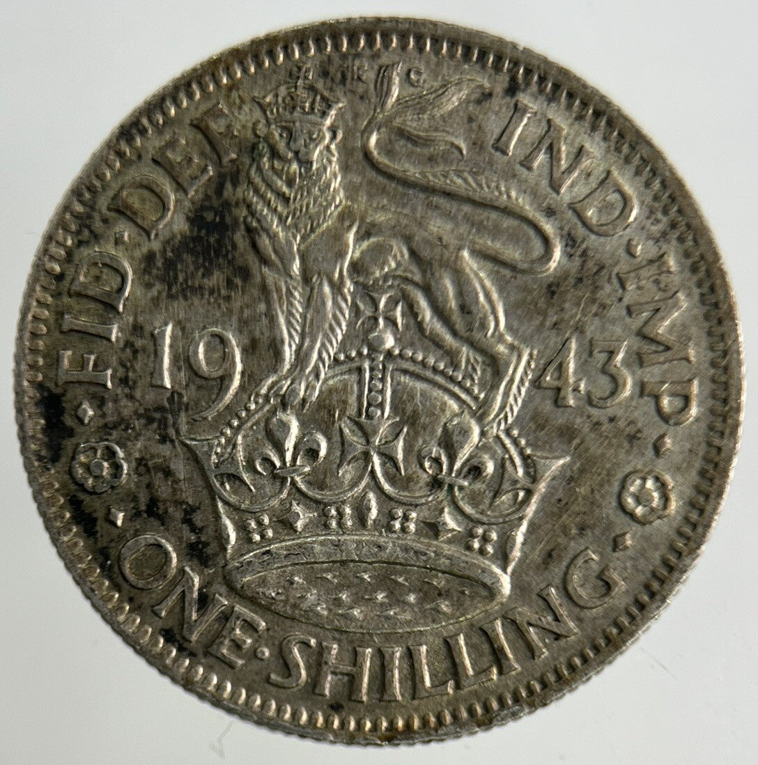 1943 George VI Shilling Silver Coin | Fine Collectable Grade