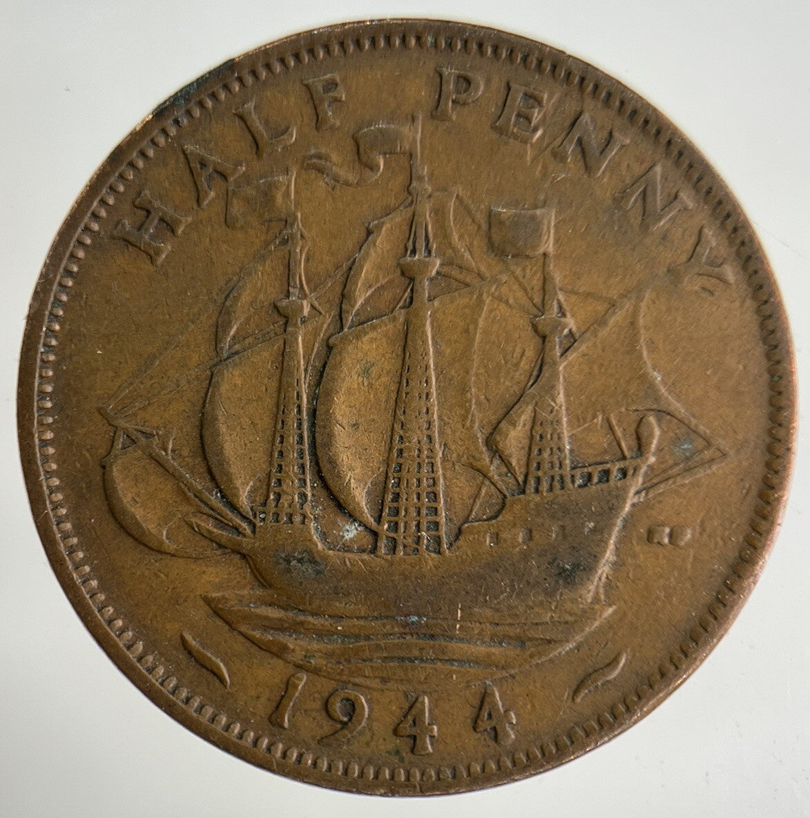 1944 George VI Half-Penny Coin | Collectable Grade