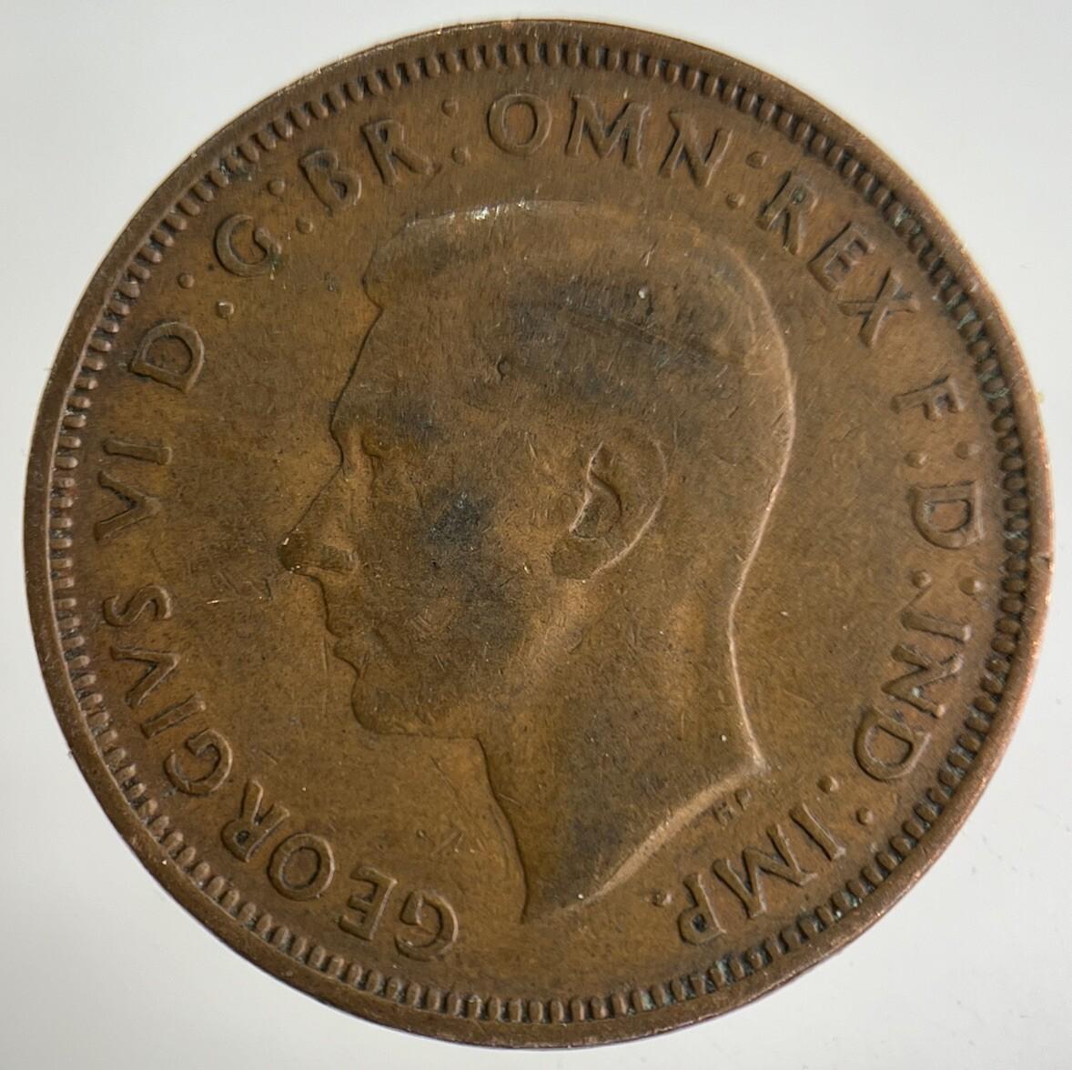 1944 George VI Half-Penny Coin | Collectable Grade
