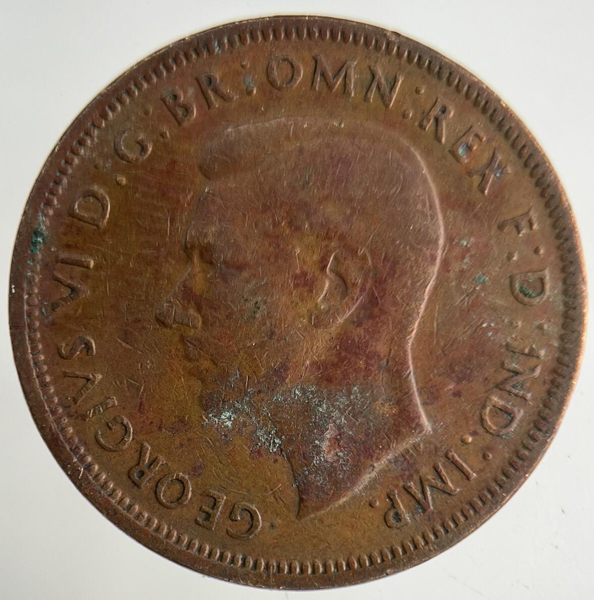 1943 George VI Half-Penny Coin | Collectable Grade